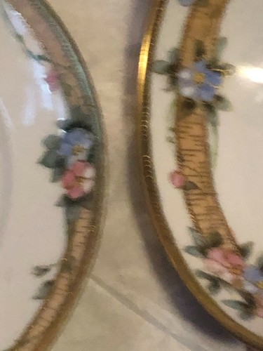 RARE NORITAKE SOUP BOWL FOOTED W/ SPOON & SAUCER Flowers Gold - Picture 5 of 8