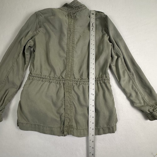 Cargo Field Jacket Womens S Olive Utility Safari Soft Drape Travel Gorpcore Y2K - Picture 9 of 13