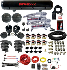 12 Fast Valve Air Ride Suspension Kit Bags Chrome For 99-06 Silverado 1500 2wd