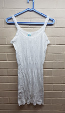 C Women's Vintage Traditional Cotton  Slipdress - White Size XL (A9)