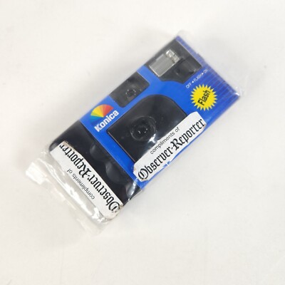 Vintage Konica Minolta Film-In Flash 27 Exposure 35mm  ISO400 Single Use Camera