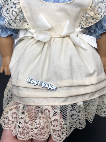 17 Zoll Engel Puppe Deutsch Vinyl mit Stoffkörper Babypuppe entzückend blond #O - Bild 7 von 12