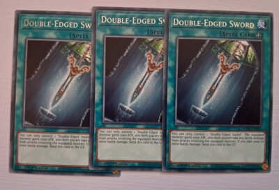 3 x Yu-Gi-Oh! - Zweischneidiges Schwert - AMDE-DE043 Rare 1st Edition Playset