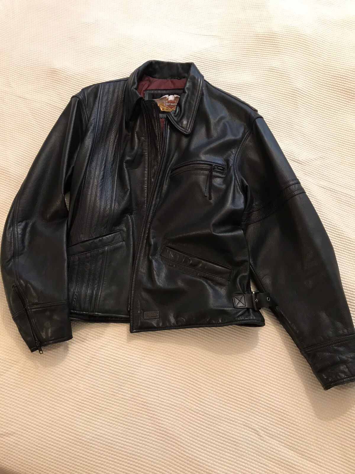 Giacca in pelle moto Harley Davidson uomo XL