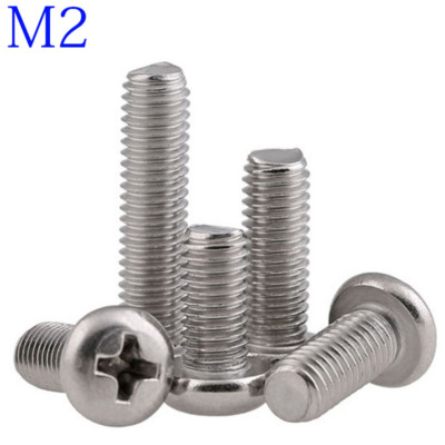 M2 316 Stainless Steel A4 Phillips Pan Head Screws DIN 7985A Machine Thread A4
