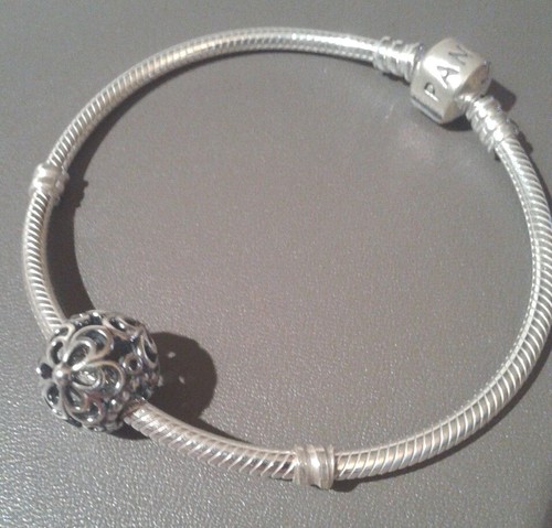 PULSERA "PANDORA" PLATA con CALADA 19 cm. A ESTRENAR eBay