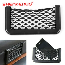2X Car Seat Side Back Mesh Interior Storage Net Bag Pocket Phone Gadget Holder