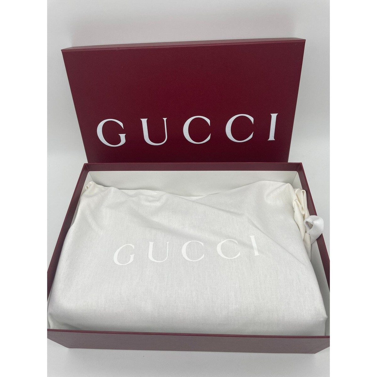 GUCCI非売品BOX AUTHENTIC GUCCI BLACK WHITE EMPTY STORAGE GIFT BOX 14” x 8” x 5” +