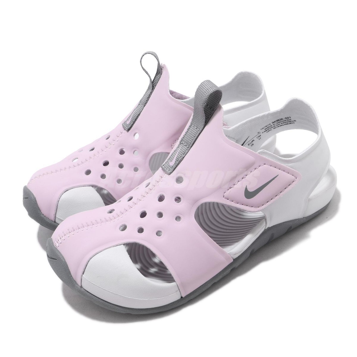 Nike Sunray Protect PS Iced Lilac Grey Kid Preschool Sandals Shoes  943826-501