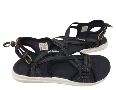 Columbia Women's Dark Stone Strappy Comfort Drawstring Sandals Black Size:8 137i