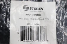 (100-Pk) Steren Dual Feed-Through Bushing Black 200-988BK
