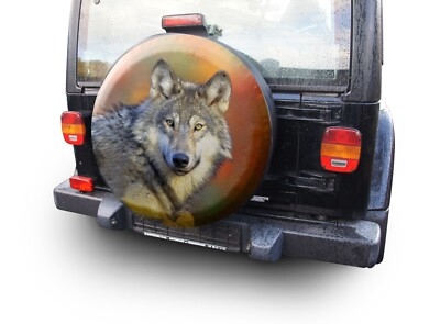 #ad Wolf spare wheel cover 4 x 4 hunting wheel cover tire cover spare wheel cover... $52.74