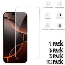 Lot For iPhone 17 Pro Max 17 AIR 17 PRO 9H Clear Tempered Glass Screen Protector