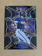 2022 Panini Select Phenomenon Christian Yelich Black Disco Circles Prizm 1/1 #P8