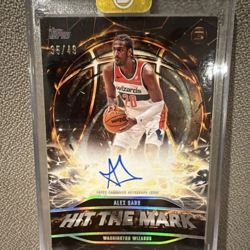 Topps 2025-26 Three Hit the Mark Alex Sarr Auto 35/49 Wizards