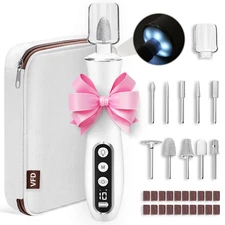 Electric Nail File Drill, Cordless 2000 Mah Rechargeable Nail Filer Electric, Po