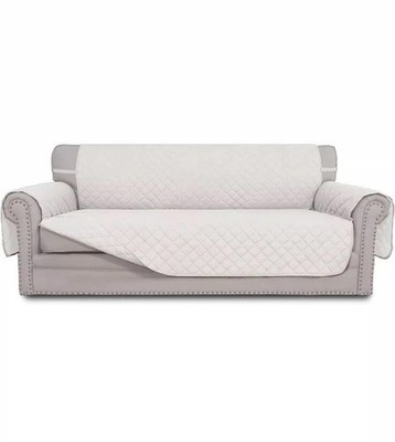 Easy-Going Reversible Oversized Couch Cover for 3 Cushion Couch Sofa Cover Ivory