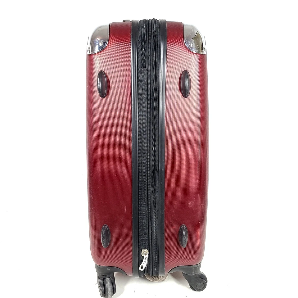 Equipaje giratorio expandible Heys Metallix 26" PC rígido expandible rojo borgoña Foto 2 de 4