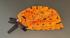 Unisex Scrub Halloween Scrub Cap, Doctor, Nurse, OR Hat, Surgical Cap, Chef, Vet