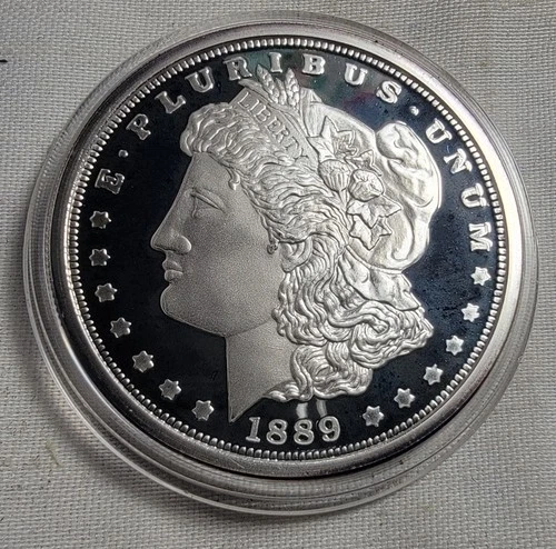 1889 CC 1oz .999 Silver Ser #0910 Morgan Proof Round