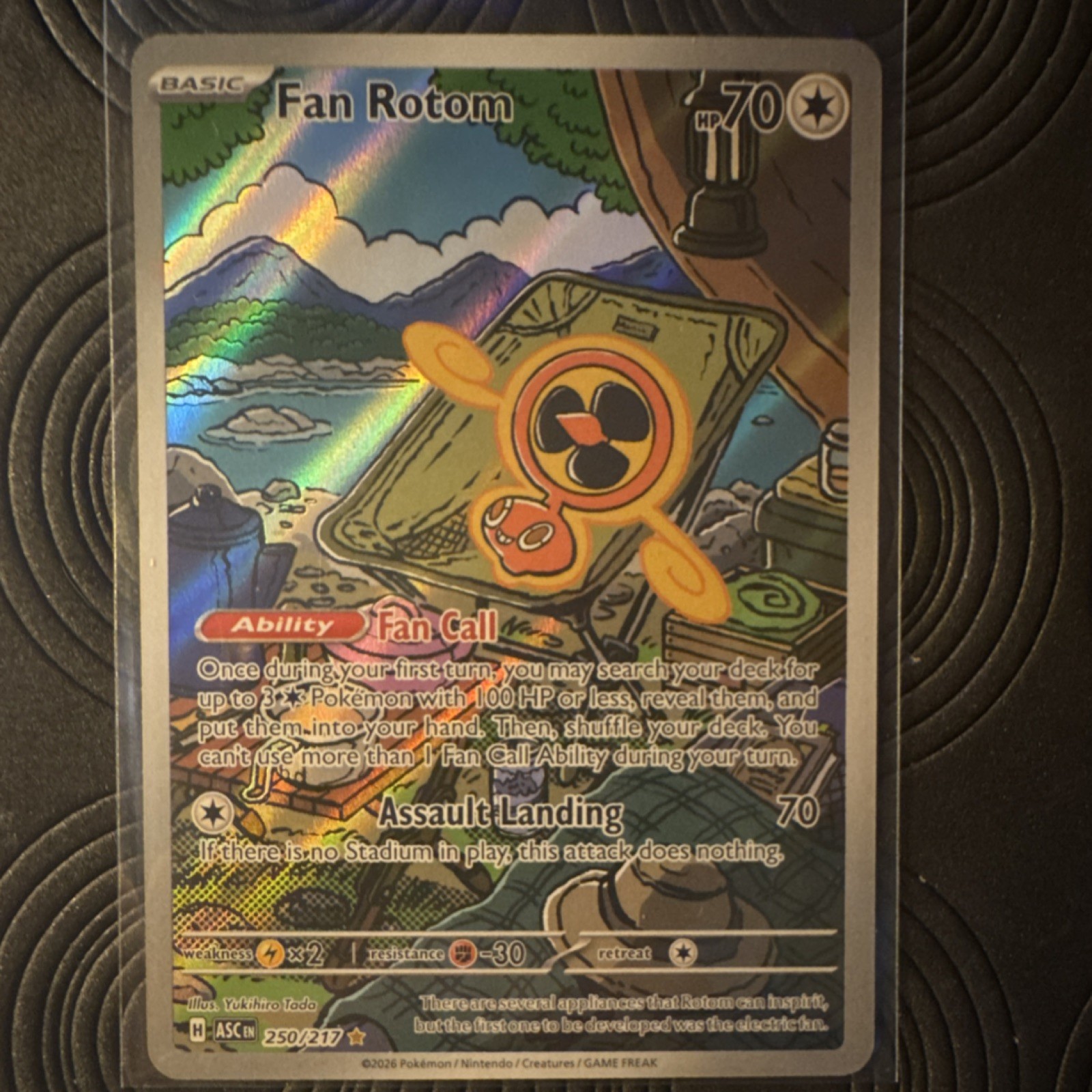 Nintendo Pokémon TCG Fan Rotom 250/217 Ascended Heroes Secret Rare Holo