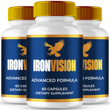 Iron Vision Eye Supplement Capsules, Official Iron Vision for Eyes 3 Pack 