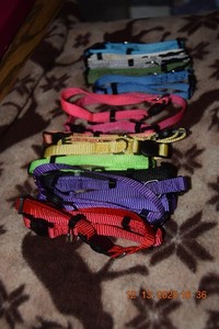 LOT(18)Soft Nylon Puppy ID Collars (Adjustable) Whelping BREAKAWAY (NEW/USED)