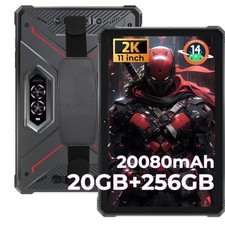 Rugged Tablet 2K 11 inch Android 14 Tablets - 20080mAh Waterproof Tablet 20GB 25