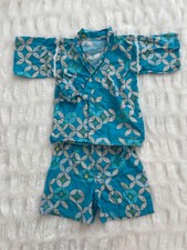 Japanese Yukata Jinbei Kimono Cotton 100 Lounge Sleepwear 2 pieces Size 100cm