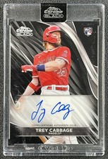 TREY CABBAGE 2024 TOPPS CHROME BLACK #CBA-TC AUTO RC ANGELS ROOKIE
