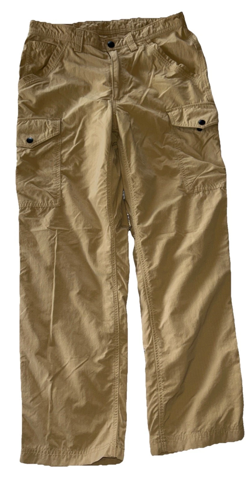 Duluth Trading Pants Mens 30x28 Armachillo Cooling Cargo Nylon Stretch Beige