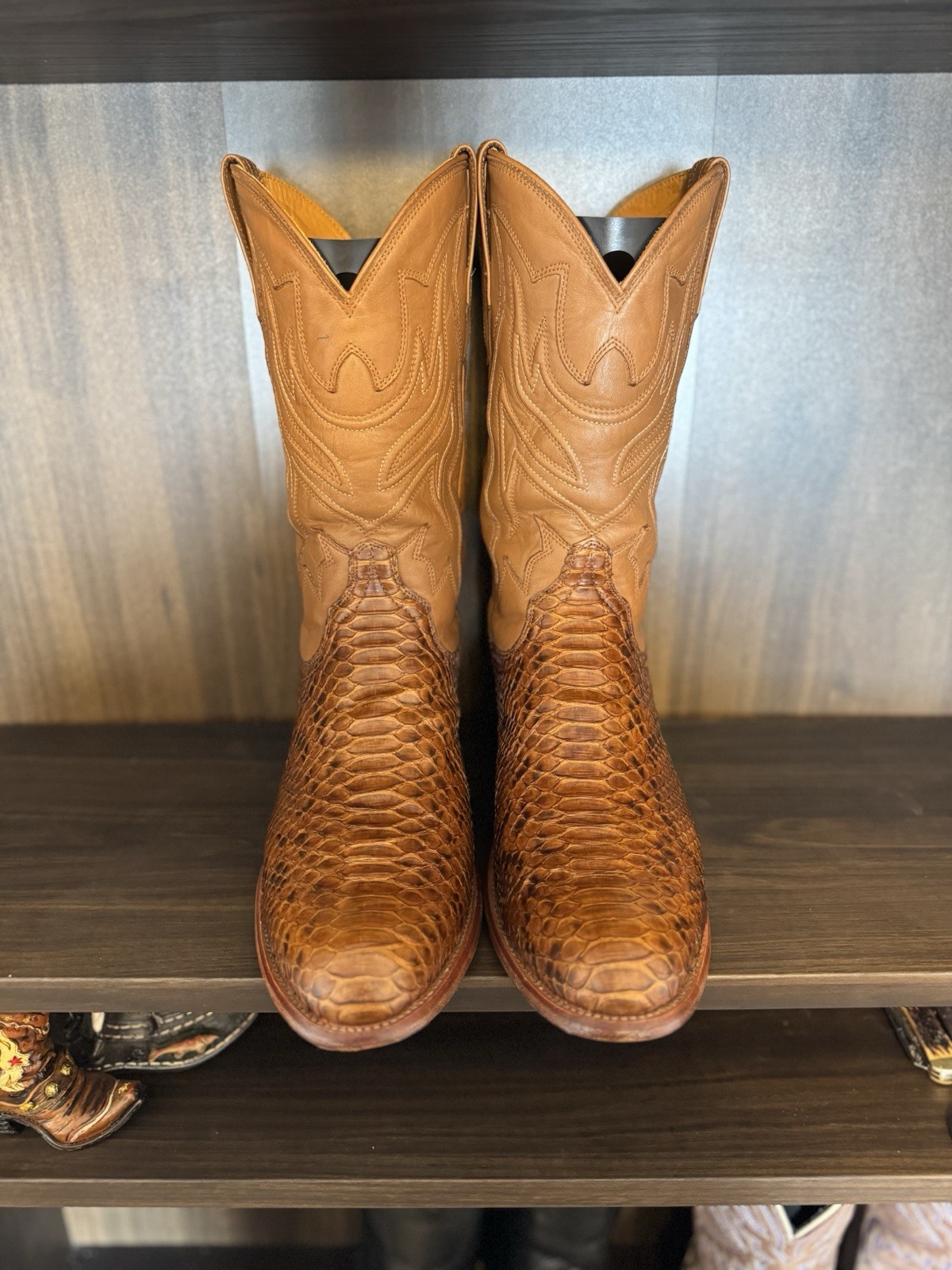 Tecovas “The Brady” Tan Python Size 13D - image 1