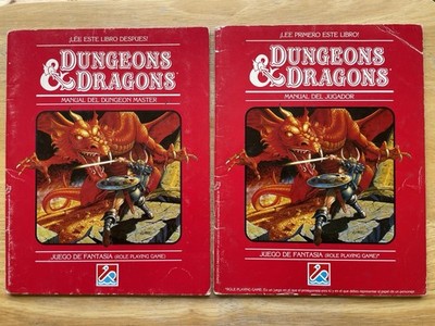 TSR Dalmau Spanish 1985 Basic Player & Dungeon Master Set D&D Dragons BECMI