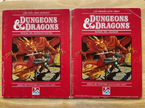 TSR Dalmau Spanish 1985 Basic Player & Dungeon Master Set D&D Dragons BECMI