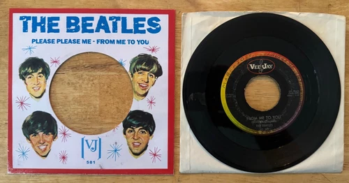 45 SP THE BEATLES PLEASE PLEASE ME VEE-JAY 581 RAINBOW LABEL