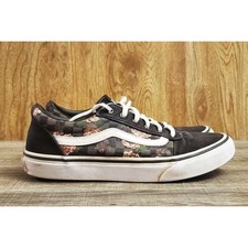Vans Old Skool Floral Sneakers Youth Size 5 Black