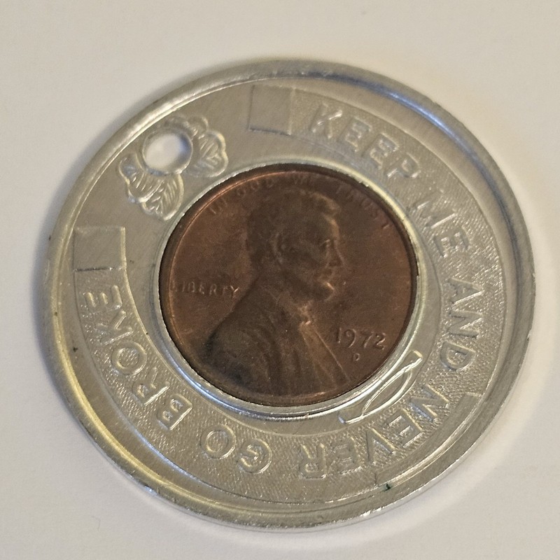 1972-D Las Vegas Club, Las Vegas NV Encased Cent #3476