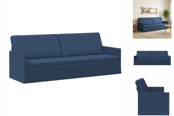 3-Sitzer Sofa Blau 220X81X82 Cm Stoff-image