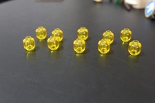 Transparent yellow LEGO minifigure heads 10XPACK