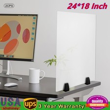 Indoor Office Partition Desk Divider Acrylic Desktop Privacy Panel 24 18in US