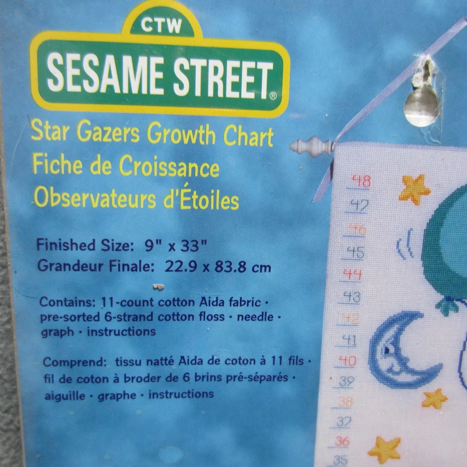 Vintage Janlynn Sesame Street ELMO Growth Chart Cross Stitch Kit - Image 4 of 4