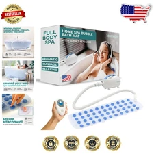 Luxury Bubble Bath Mat Spa Massager - Remote Control, Aroma Diffuser, Non-Slip