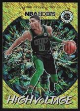 2019-20 Hoops Premium Stock High Voltage Shimmer #23 Jayson Tatum Boston Celtics