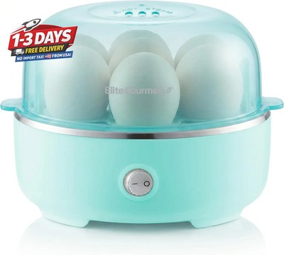 Easy Egg Cooker Electric 7-Egg Capacity, Soft, Medium, Hard-Boiled Egg Cooker wi
