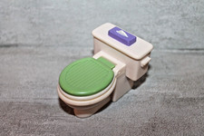 Fisher-Price Loving Family Dollhouse Bathroom Toilet with Green Lid 2002