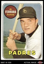 1969 Topps #452 Al Ferrara  Yellow Name Padres COMMON VARIATION 4 - VG/EX