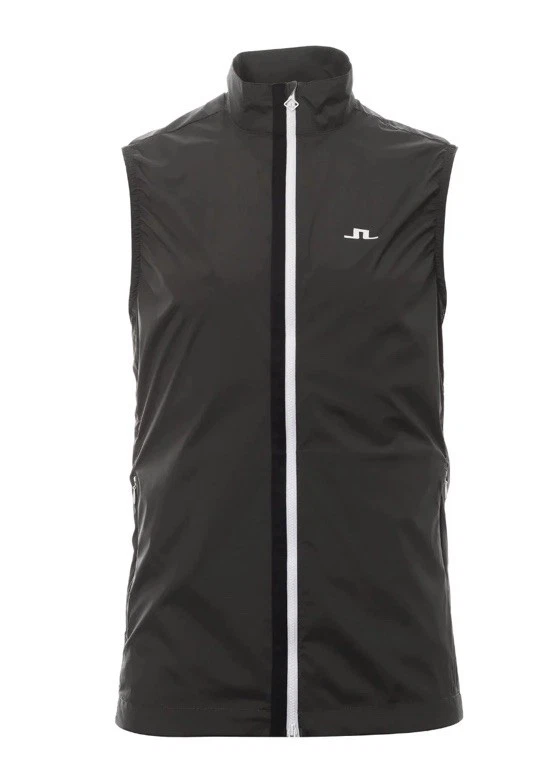 NWT J. Lindeberg Men’s Light Packable Windpro Vest Volcanic Ash Sz L MSRP $145 - Image 4 of 4