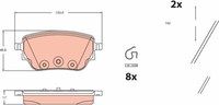 TRW BremsbeläGe Bremsbelagsatz FüR Mercedes-Benz A-Klasse W177 GLA H247 W247