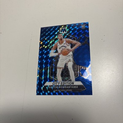 Victor Wembanyama 2023-24 Panini Mosaic RC City Edition Blue Prizm 143/199 #282