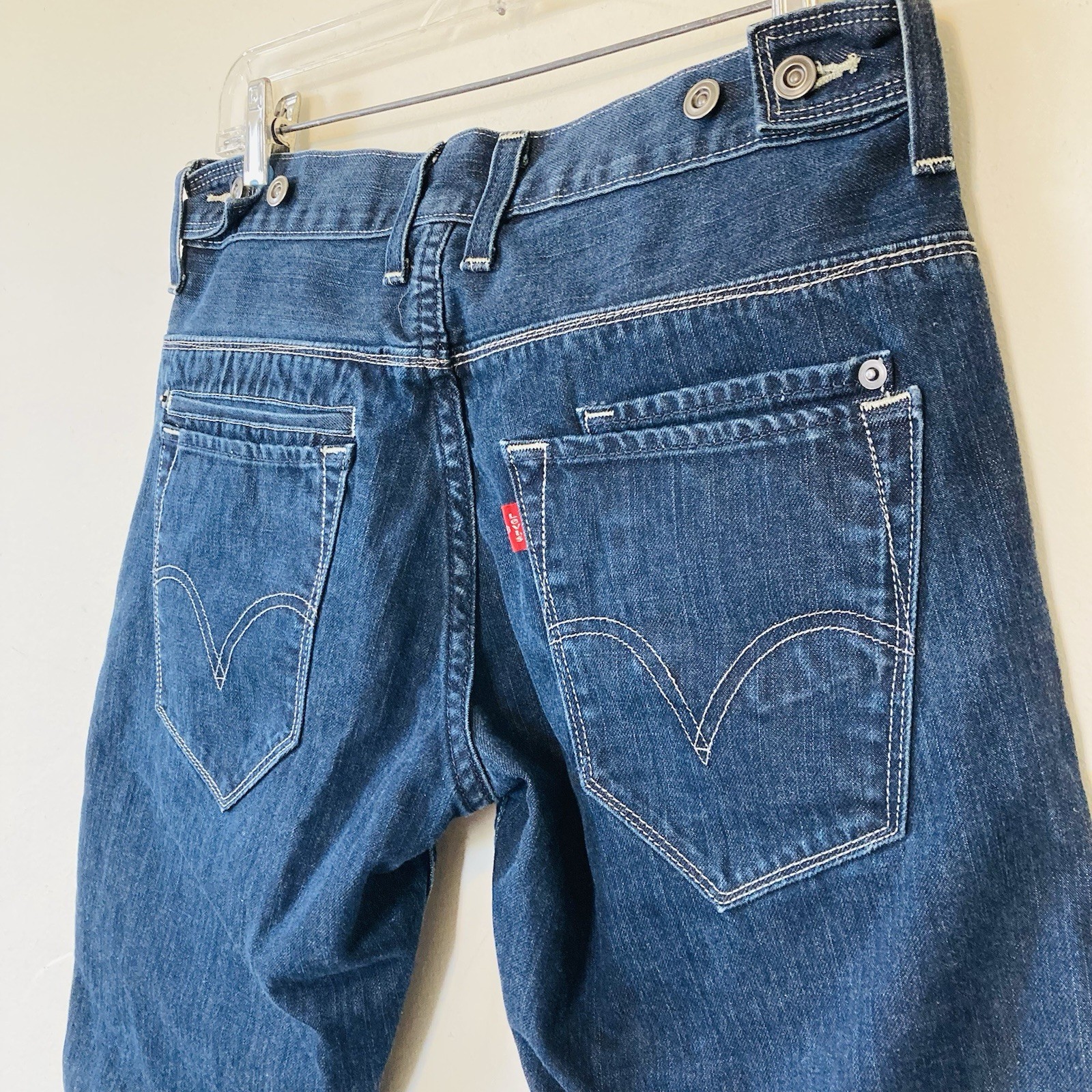 Levi's 511 Skinny Two Horse Brand Dark Wash 31x32 Adjustable Waist